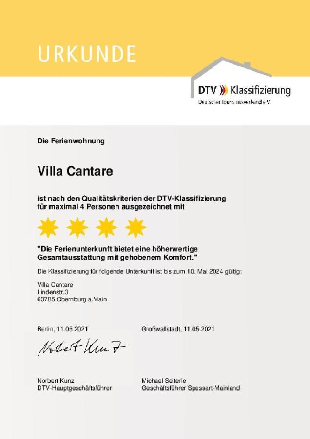 Villa Cantare Obernburg am Main Kültér fotó